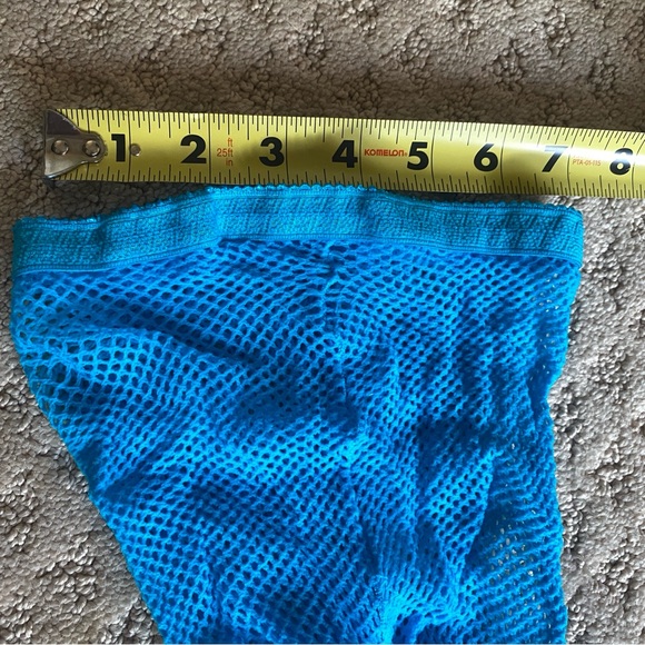 Tights, Teal Gothic Fishnet - Picture 5 of 5